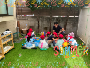 We played with water!🌞🙌💦